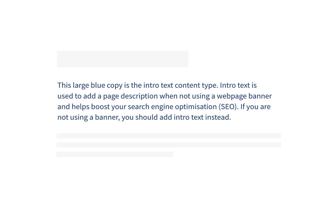 Example of Intro Text on T4