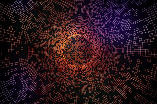 Virtual computer generated image of data and cyberspace