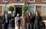 Queen Mary LLM students standing together outside the 3VB offices.