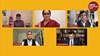 Zoom panel of India that is Bharat book launch: Top right-left - J Sai Deepak, Alo, and Dr Gautam Sen. Bottom left-right - Dr Prakash Shah, and Dr Anand Ranganathan