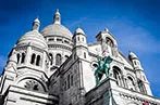 Front of the Sacré-Cœur in Paris on a sunny day