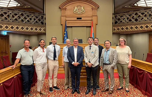Davor Jancic with other members of the committee in Luxembourg.
