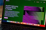 ChatGPT welcome screen on a laptop