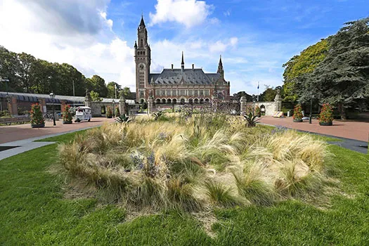 International Court of Justice building in The Hague.