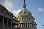 A view of the dome of the Capitol building in Washington DC