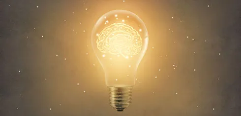 Light bulb lit up