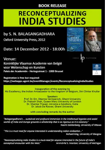 Professor SN Balagangadhara book launch flier