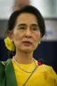 Head and shoulders picture of Aung San Suu Kyi, State Counsellor of Myanmar and Leader of the National League for Democracy