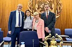 Malgosia Fitzmaurice and three colleagues at the Maritime conference