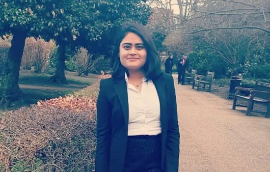 Saudamini stood in Lincolns Inn Field park