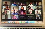 Rogrido delivering an alumni event online via zoom