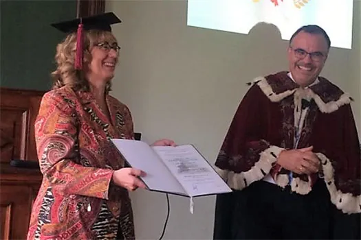 Prof. Dr. Rosenau, dean oft he faculty of Law (Martin-Luther-University Halle-Wittenberg) and Barbara Lange