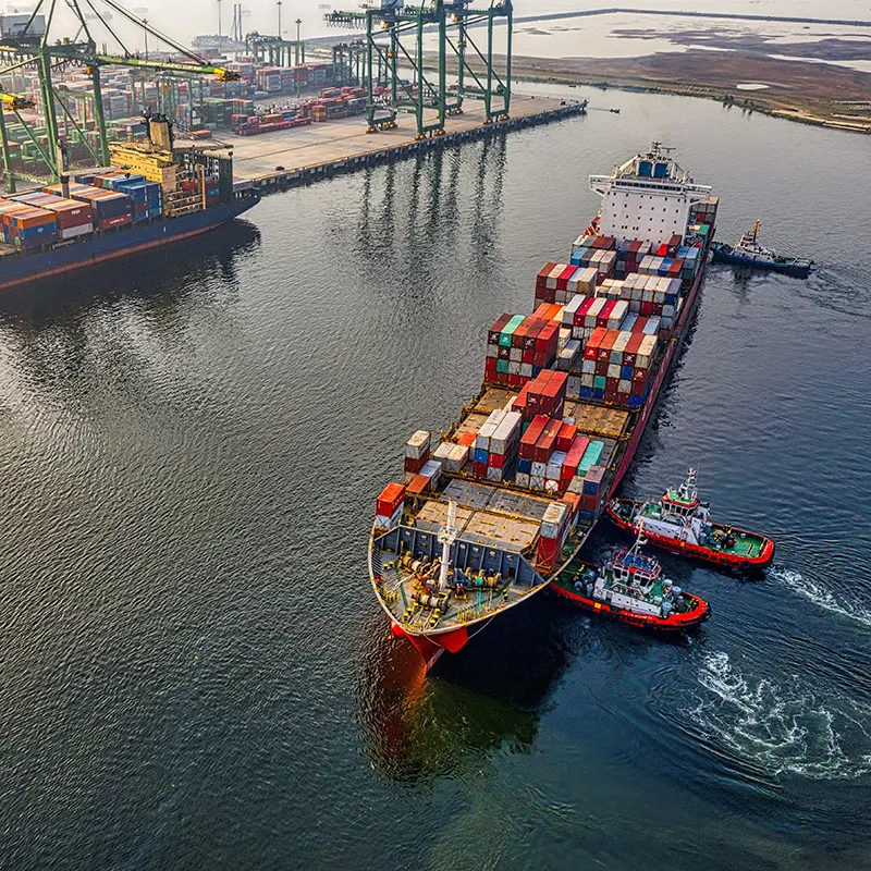 A shipping boat