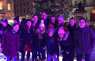 qLegal students ice skating