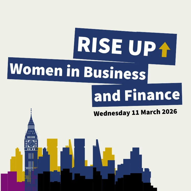 Rise Up women in business and finance graphic