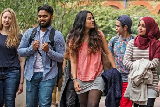 Group of students walking