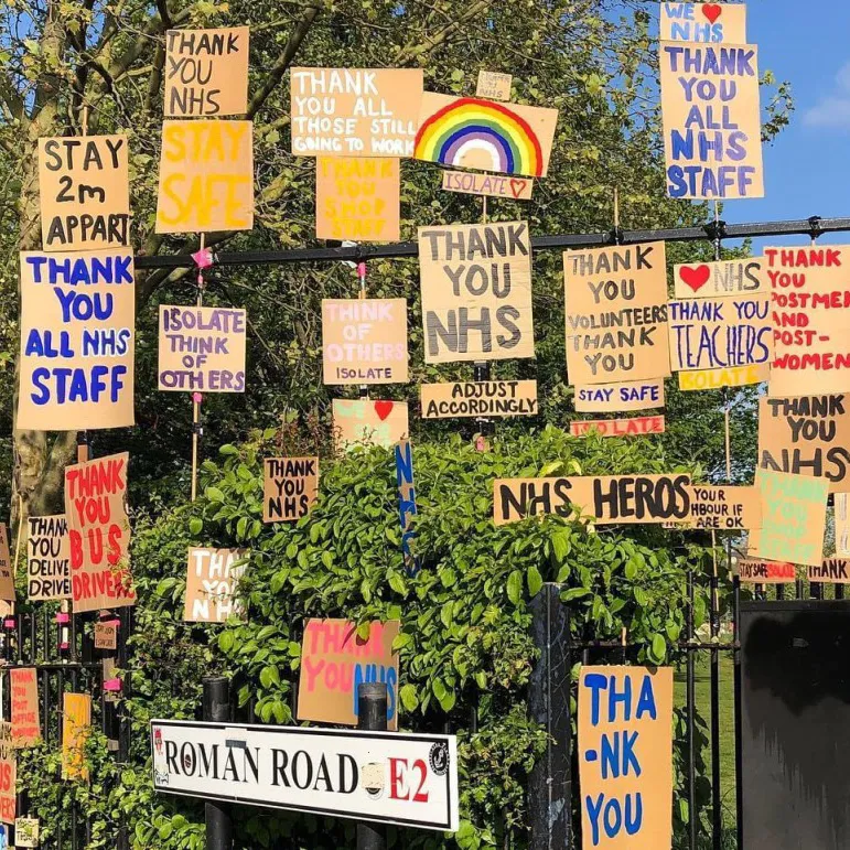 Signs saying 