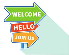 Welcome icon for new students