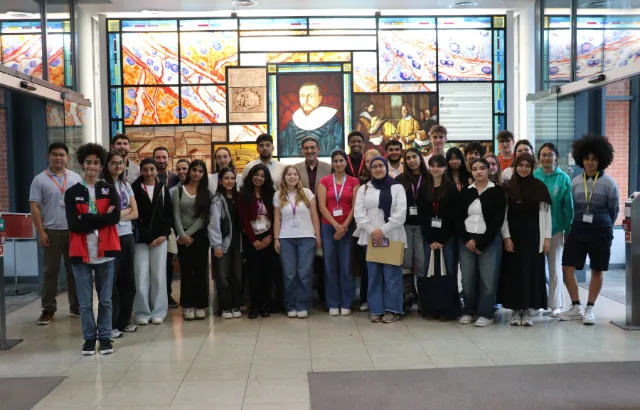 Group photo in the William Harvey Heart Centre foyer