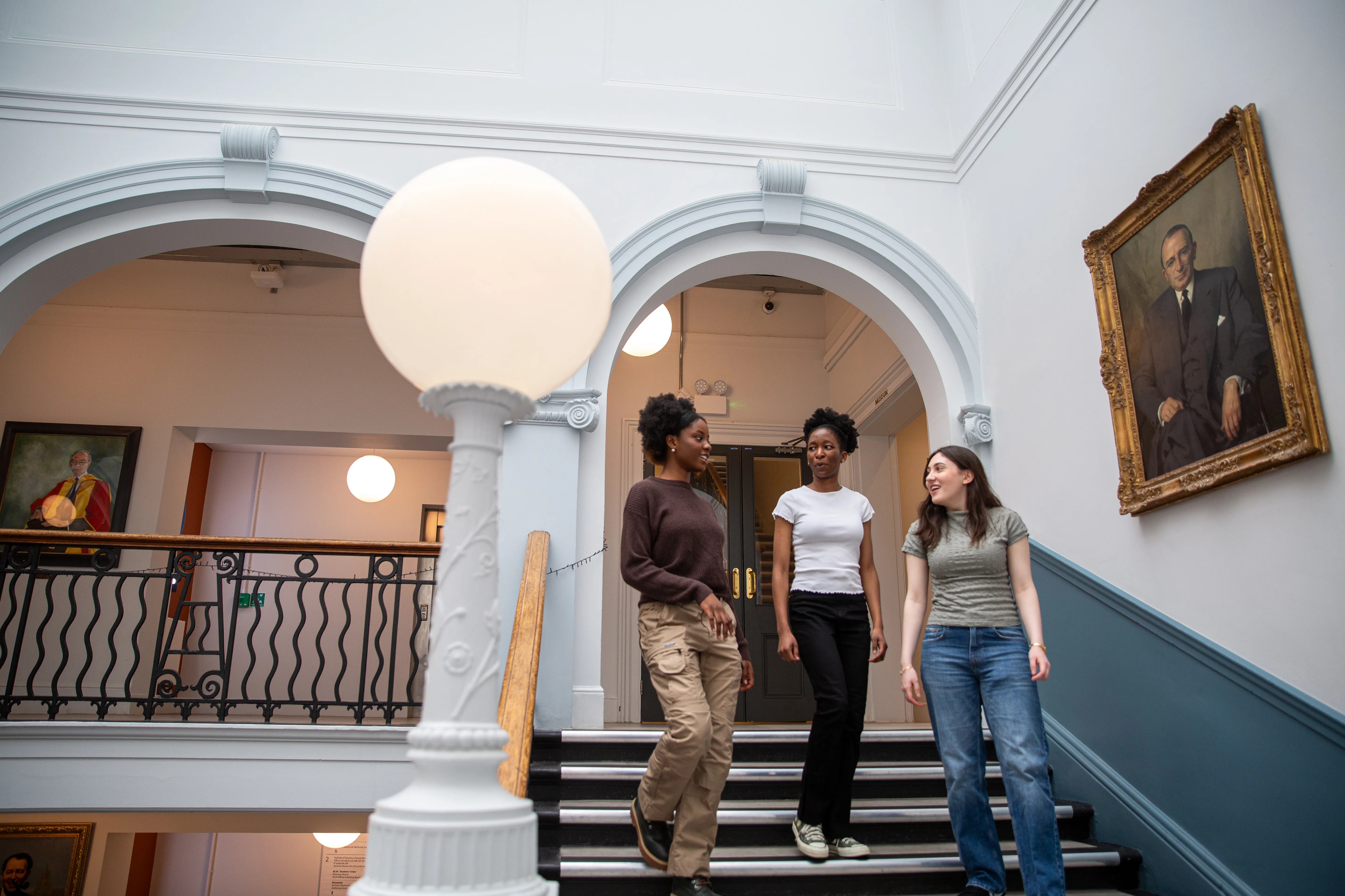 Students in Queens Building