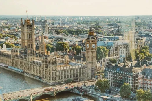 Aerial image of London
