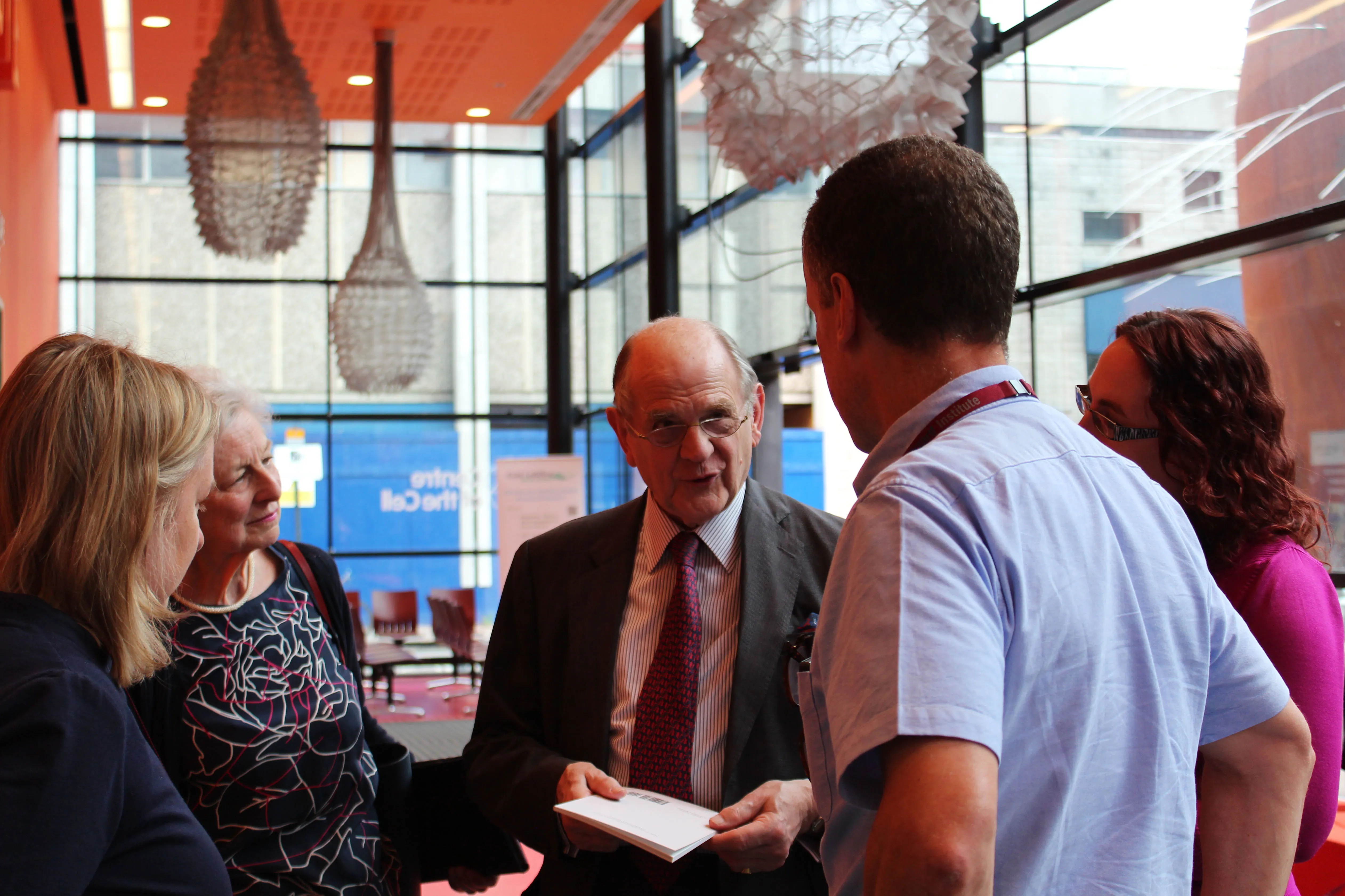 Natalie McCloskey, Gill Perrin, Charles Perrin CBE, Tim Warner and Clare Button