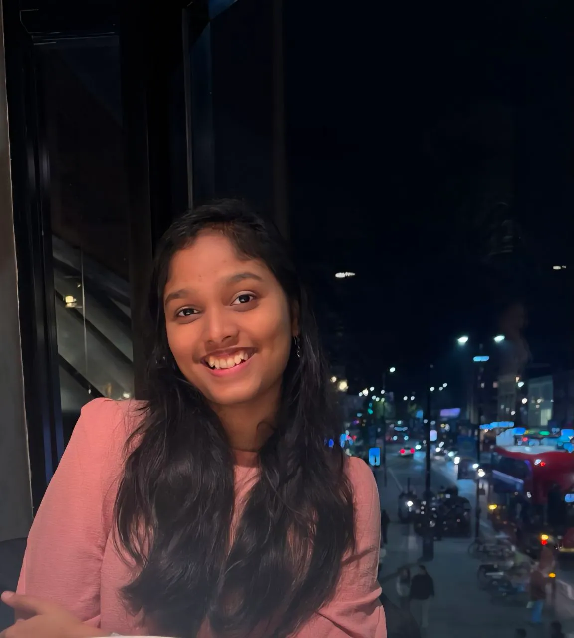 Student looking at camera smiling