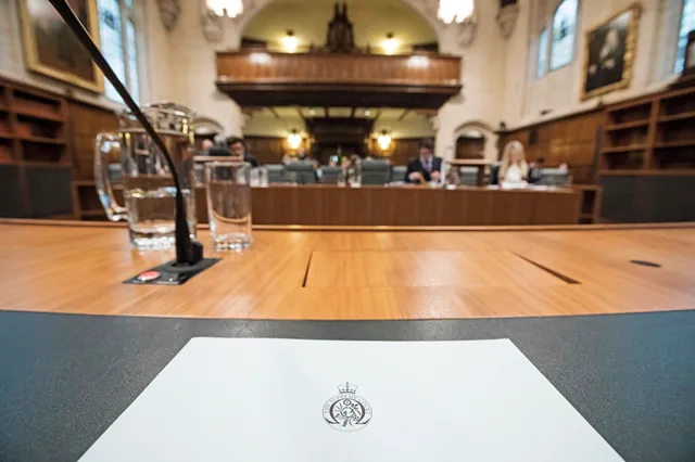 Picture of a court room from the bench