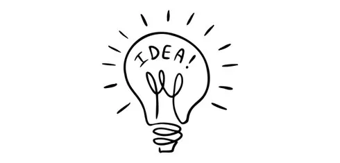 An illustration of a lightbulb shining with 