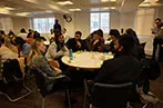 qLegal students discuss the practical scenario with the panellists