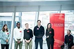 The finalists of the Elevating Founders Pitch competition standing together
