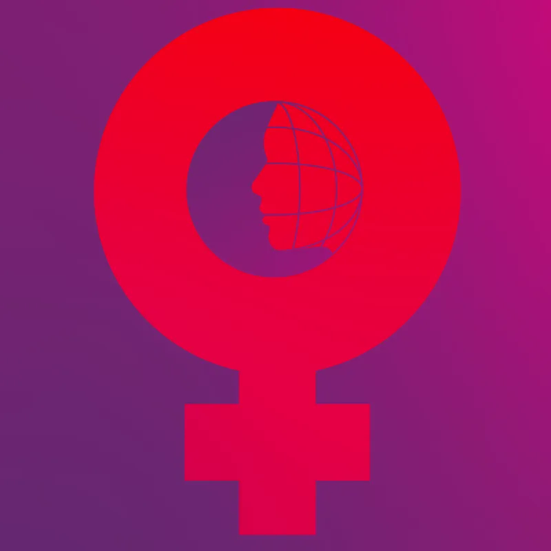 Female Gender Symbol with Side Profile of Head