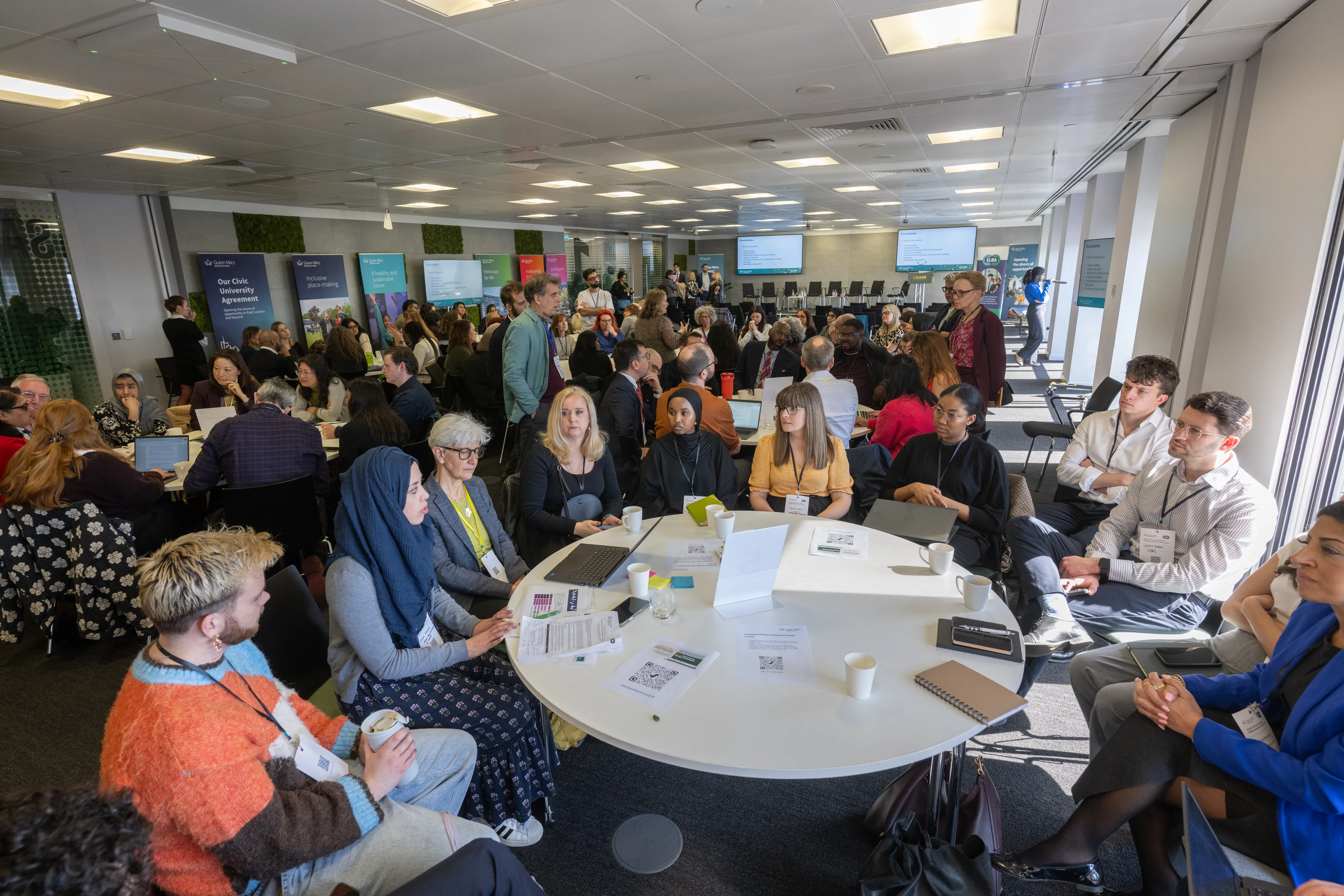 A group of people sitting around a table at the ELCAN event at Canary Wharf in March 2026