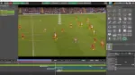 Screen of a digital software showing a football match