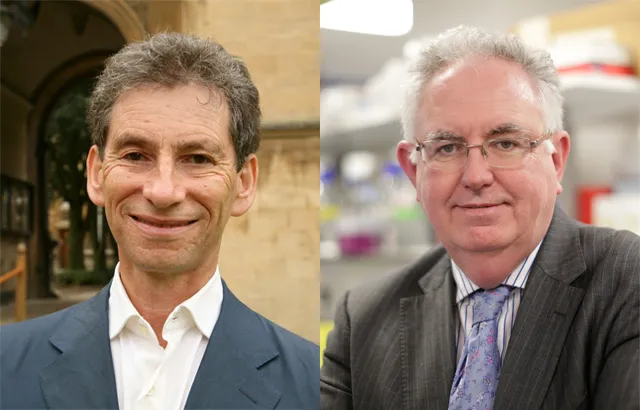 Professors Morris Brown and Mark Caulfield