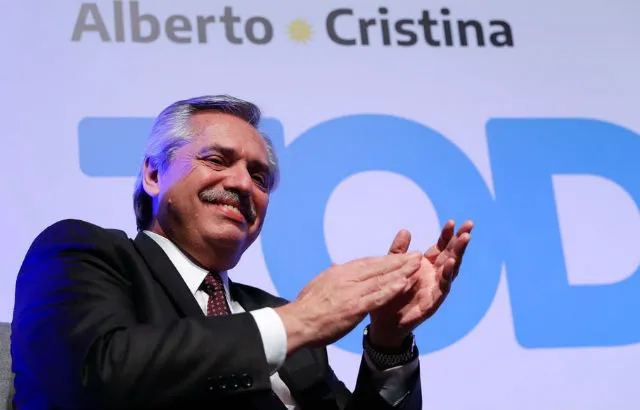 Photograph of Alberto Fernández, the frontrunner for Argentina's presidency