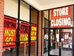 A shop ready to close down