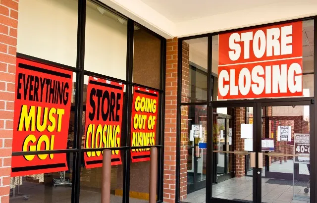 A shop ready to close down 