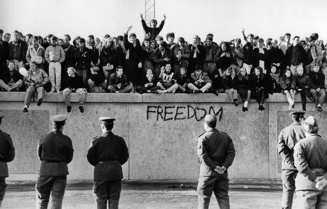 Photograph of the Berlin Wall before it came down