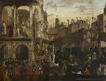 Picture depicting a medieval city. Credit: Oxford University Press
