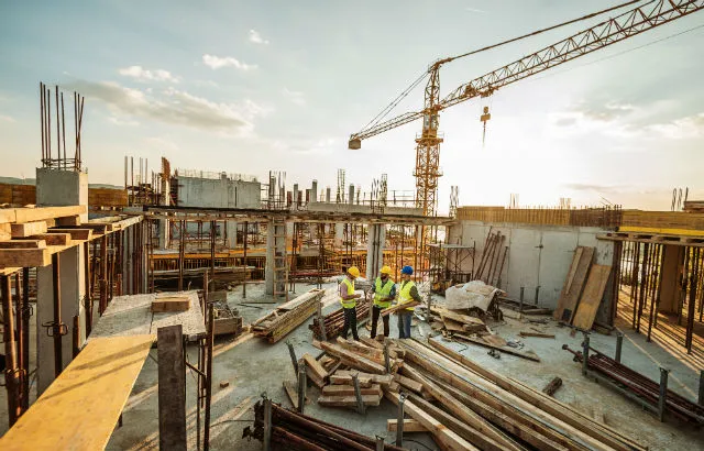 A photograph of a construction site