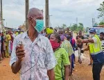 People practicing social distancing in Nigeria