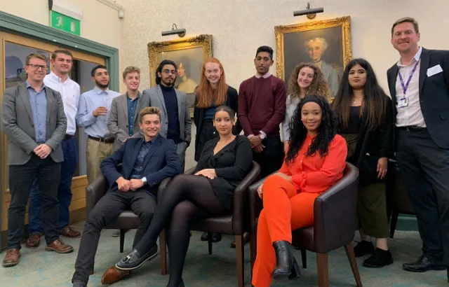 Photograph of Queen Mary's Degree Apprentices and academics