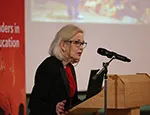 Professor Stephanie Marshall at the Future of Teaching, Learning and Leadership event at Queen Mary. Credit: Queen Mary