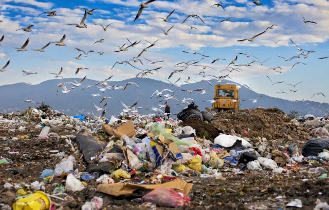 Photograph of a landfill site