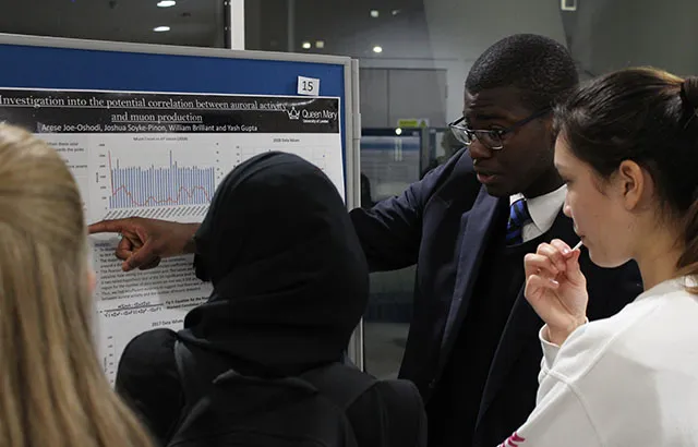 Students from different schools interacting at PRiSE ‘Cosmic Con 2019’ conference. Credit: Tom Horner
