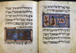 The Four Questions (Ma Nishtana) from the Sarajevo Haggadah, c.1350. Wikimedia Commons