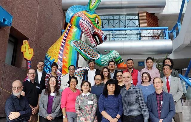 Professor Teresa Alonso (bottom row, third from right) at the sandpit workshop