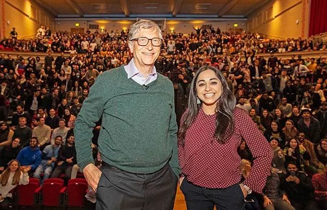 Bill Gates and Dr Shahidha Bari. Image credit: jonathancolephotography.com