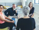 Colleagues having a discussion